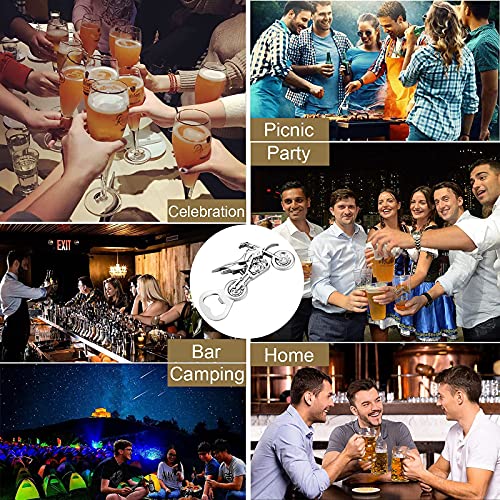 BESSIKON Flesopener voor motorfiets, vintage, brons, bier, flesopener, sleutelhanger, flesopener, zinklegering, flesopener, voor bar, feest, keukenhulp, zandstrand, kurkentrekker, cadeau - Image 6