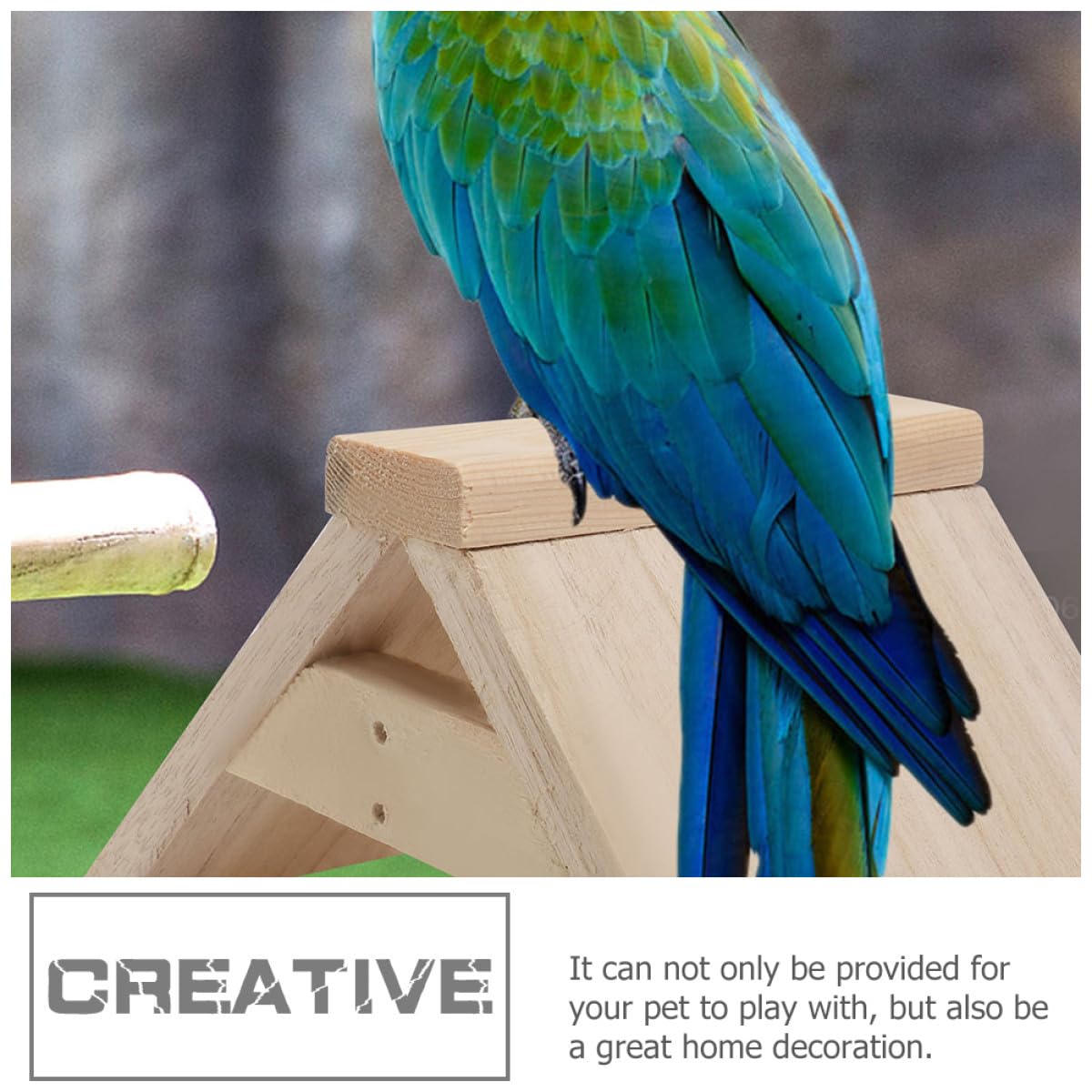 SHINEOFI Perchas y Khaki de Madera Jaulas de Pájaros para Parque para Mascotas Soporte para Loros y Aves Juguete Masticable Pack de 5 Unidades