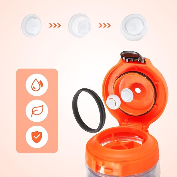 Gosknor 10pcs Bottle Lid Replacement for Gatorade GX Water Bottles | Silicone Dispensing Valves & Sealing Gasket Including Clips for Gatorade GX 30oz Accessories (White)