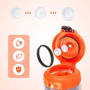 Gosknor 10pcs Bottle Lid Replacement for Gatorade GX Water Bottles | Silicone Dispensing Valves & Sealing Gasket Including Clips for Gatorade GX 30oz Accessories (White)