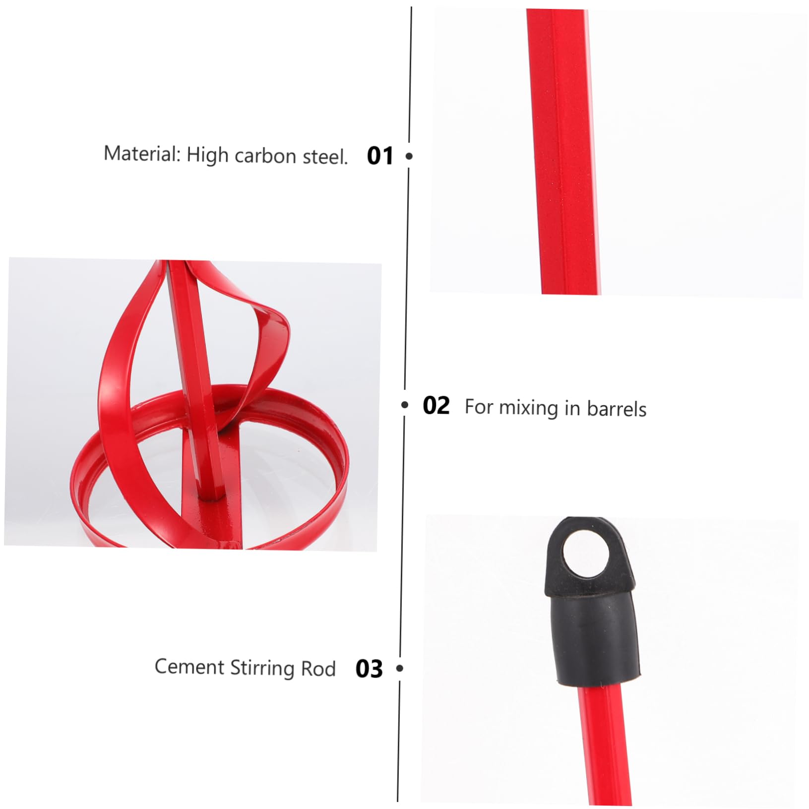 HOMSFOU Paint Cement Coating Mixer 2pcs Heavy Duty Stirring Rods 40x8.5cm Easy to Clean and Durable