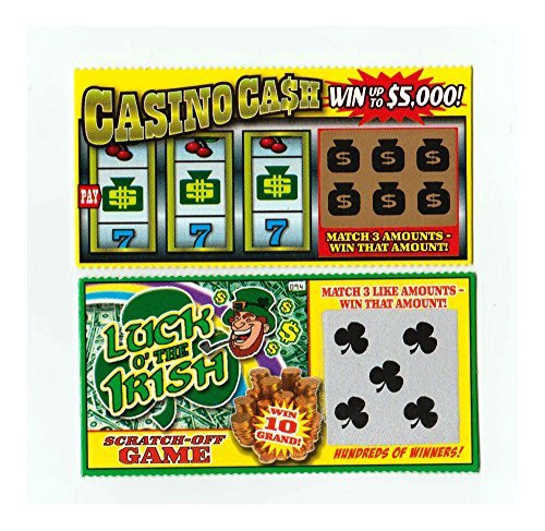 Unbranded 5 Phony Fake All Winning Scratch Off Lottery Tickets -Joke- Prank- Gag #TOP1