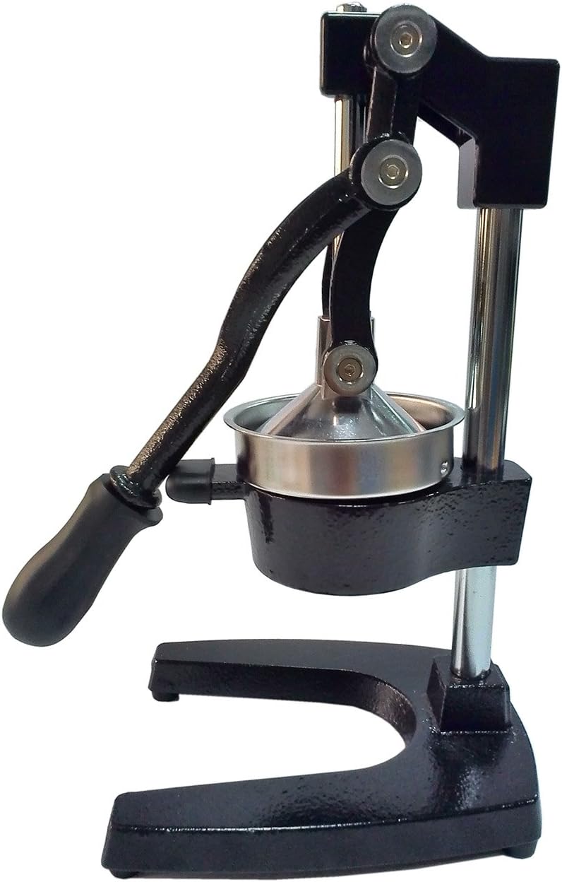 Commercial Manual Lever Press Citrus Juicer Heavy Cast Iron Steel Base and Stainless Steel Bowl