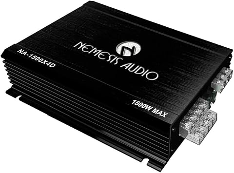 Nemesis Audio NA-1500X4D 1500 W Max Power 4-Channel Black Car Amplifier