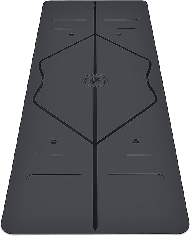 Colchoneta de yoga clásica - Diseño de alineación patentado, agarre definitivo | Respetuosa con el medio ambiente, no tóxica, resistente al sudor, larga, ancha, colchoneta de 4,2 mm de espesor para mayor comodidad, recomendada para yoga caliente, bolsa de yoga gratuita