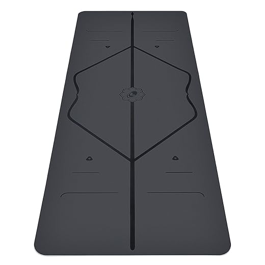 Liforme Original Yoga Mat – Free Yoga Bag Included - Patented Alignment System, Warrior-like Grip, Non-slip, Eco-friendly, sweat-resistant, long, wide, 4.2mm thick mat for comfort
