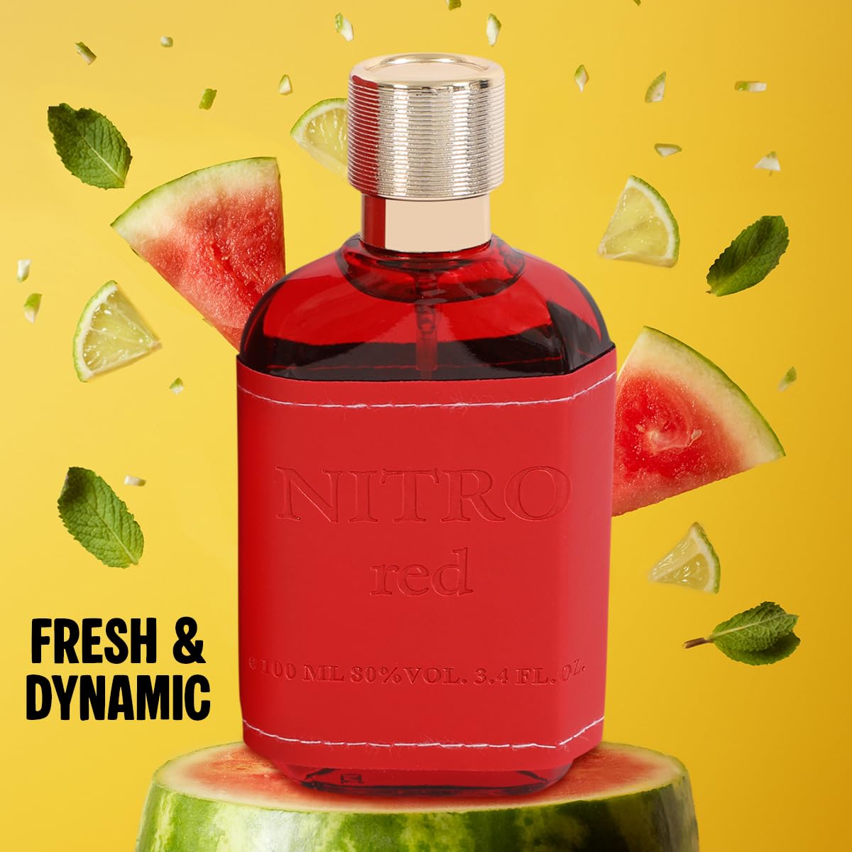 Nitro Red Eau de Parfum for Men Fresh Woody Spicy Masculine Scent 100ml / 3.4 fl.oz