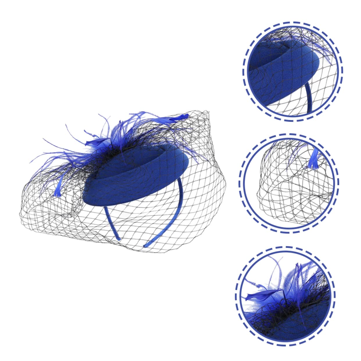 VALICLUD 2 Piezas De Diadema De Malla Sombrero De Camuflaje Sombrero Fascinador Sombreros De Fiesta De Té Accesorios Para Mujeres Bandas De Sombrero Para Mujeres Diadema De Boda