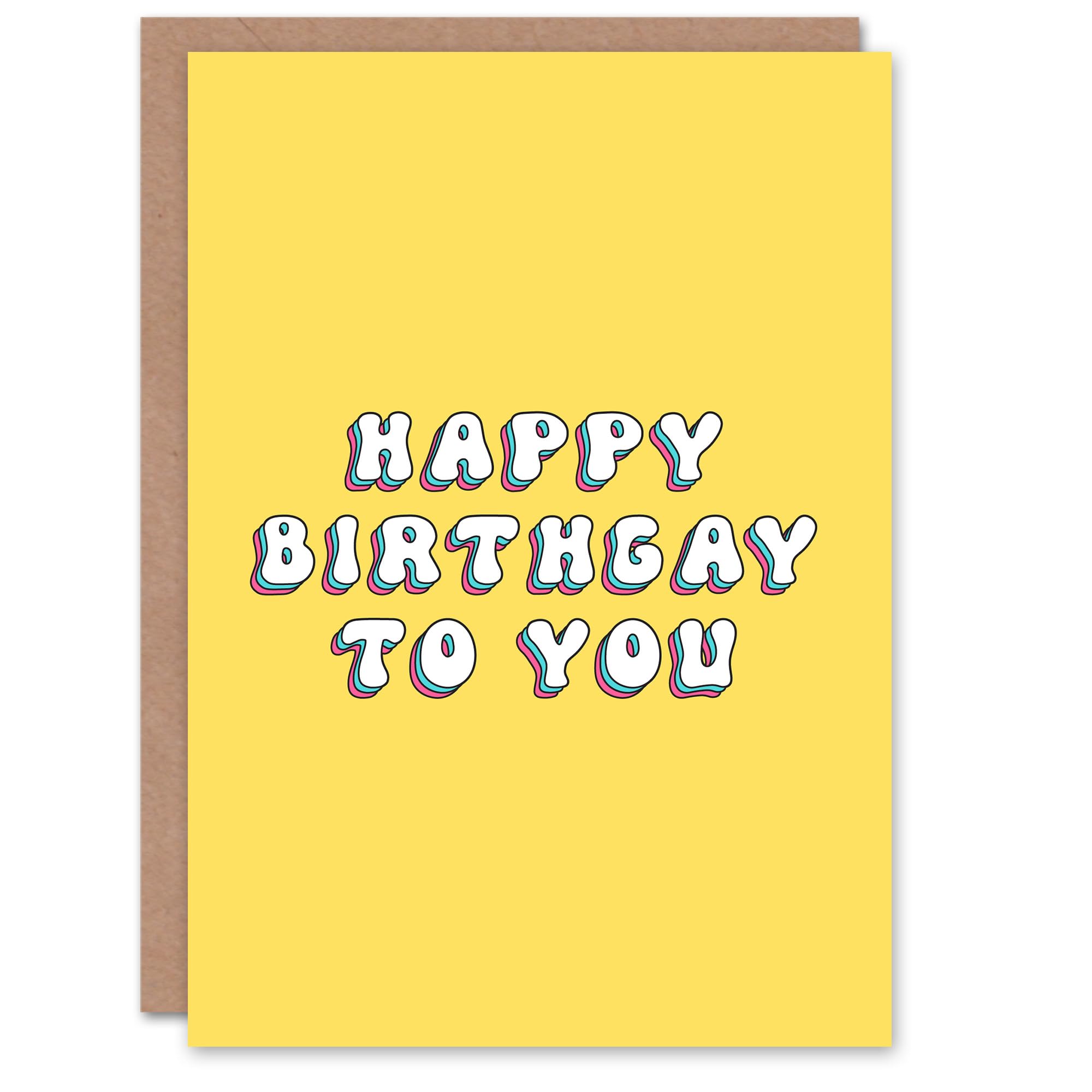 Artery8 Birthday Card Happy Birthgay Gay Birthday Fun Funny Happy Joke Humour Her Sister Niece Daughter Granddaughter Woman Greeting Card