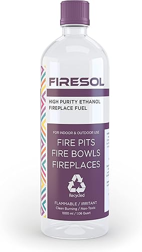 Firesol Etanol de alta pureza, 3 x 1 litro, combustible de bioetanol para chimeneas, estufas y quemadores. Alcohol desnaturalizado (3 cuartos de
