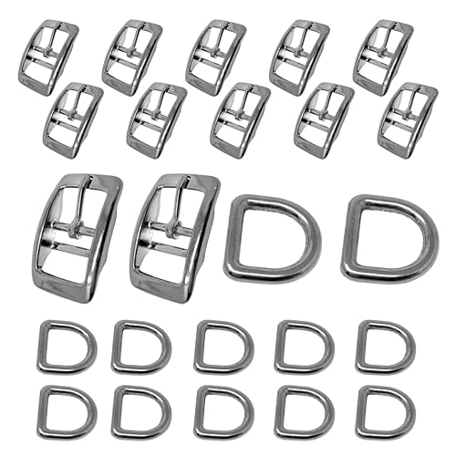 Miniatura 5 de Regal Dog Products 34" Inch Double Bar Buckle and Matching D-Ring in Nickel Plated Hardware (6-pack)