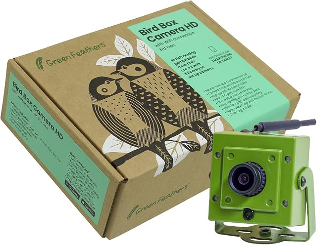 HD 1080p WiFi Birdbox Camera With Recording And Night Vision - Garden Wildlife Camera & Habitat Kit, Perfect For Viewing Birds and Other Animals At Home On Your Phone, Tablet And TV, Educational