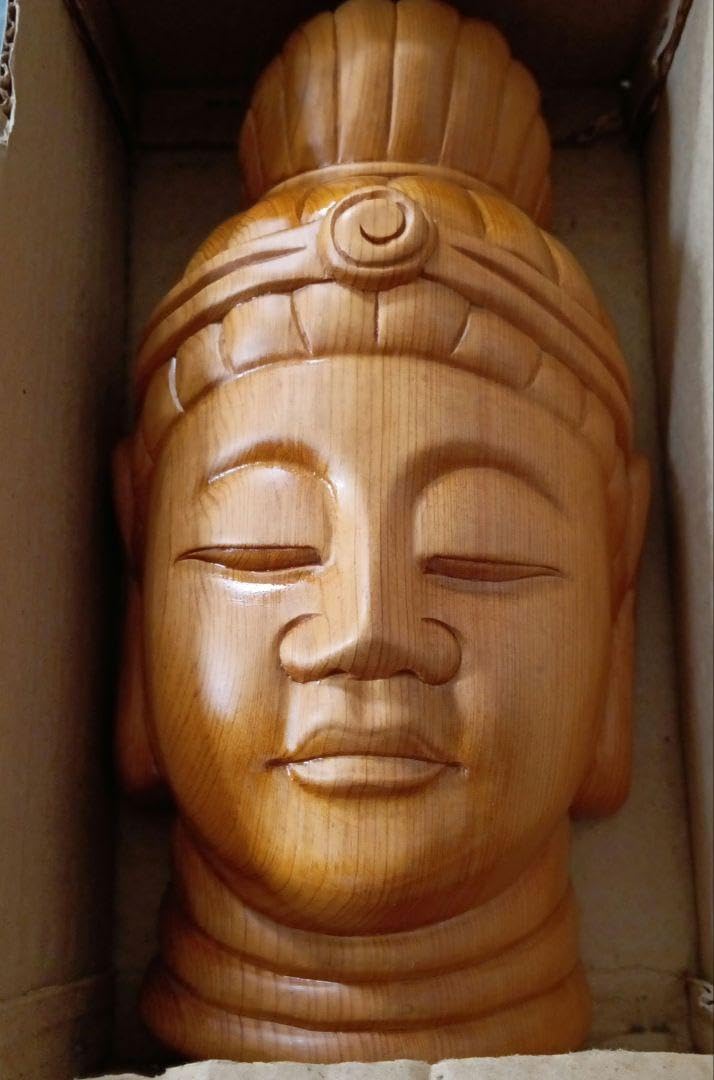 観音面 お面 観音様 仏像 観音菩薩 木彫り 縁起物 工芸品 観音面 お
