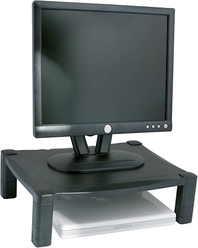 Miniatura 7 de Kantek Soporte para monitor de un solo nivel, 17" X 13.25" X 3" a 6.5", negro, soporta 50 libras