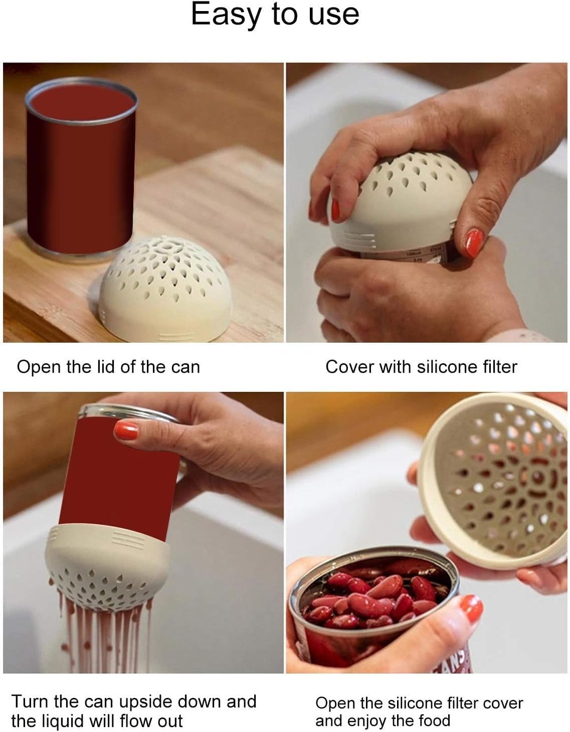 1pc Multifunctional Silicone Mini Colander - Can Filter, Mesh Can Drainer & Portable Kitchen Strainer Accessories for Kitchen Home 2026 - view 3