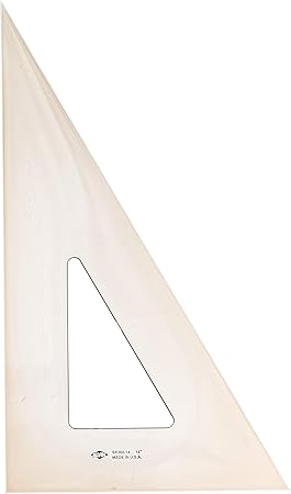 Amazon.com: ALVIN - 14 inches Smoke-Tint Acrylic Triangle Ruler 30/60 ...