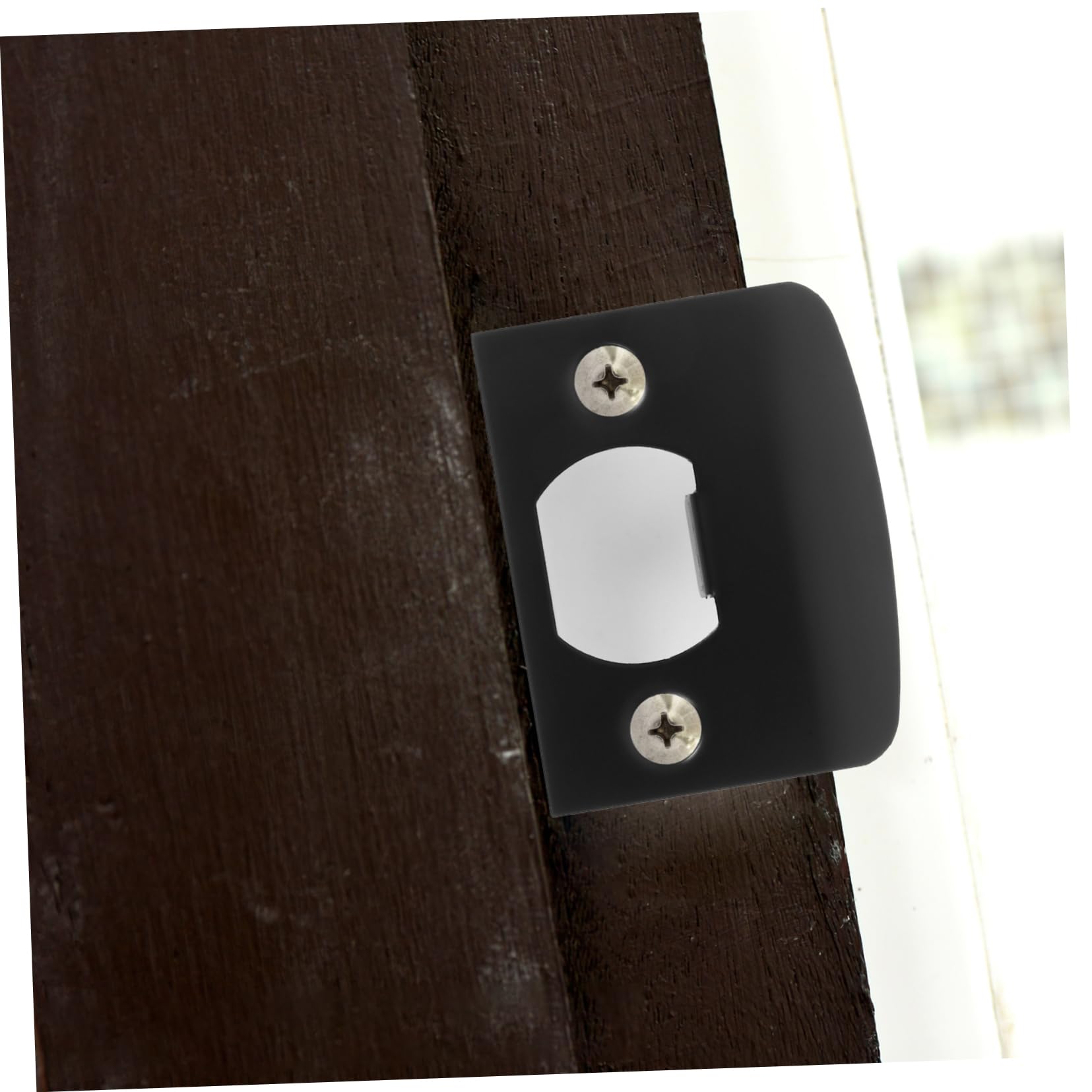 NUOBESTY 20 Pièces Boucle à Ardillon Verrouillable Plaque De Renfort De Porte Plaque De Renfort Pêne Dormant Gâches pour Portes Extérieures des Plaques Métalliques Black Acier Inoxydable