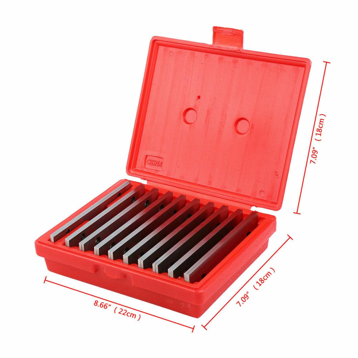 OUNONA 10pairs x Flat Vise Horn Steel Parallel Bar Set Machinist's Thin Parallel Bar