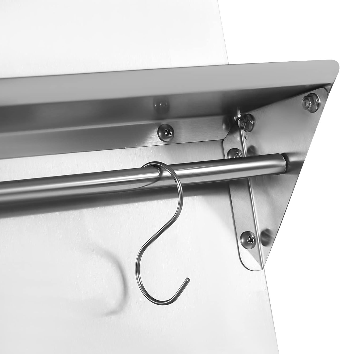 Stainless Steel Stove Backsplash, 30"x30" Kitchen Backsplash Wall Shield Range Hood Wall Shield with Storage Shelf & Magnetic Knife Rack for Home Restaurant (36x29.5Inch)