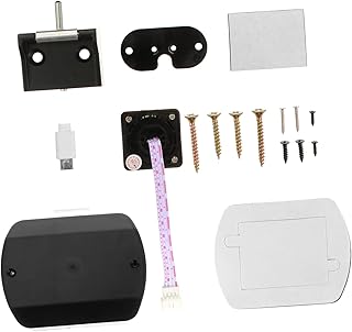 YARNOW Fechadura De Porta De Impressão Digital 1 Peça Fechadura De Armário Fechadura Eletrônica Acessório De Chave Armário De Liga De Alumínio De Escritório Fechadura De Dedo Preta