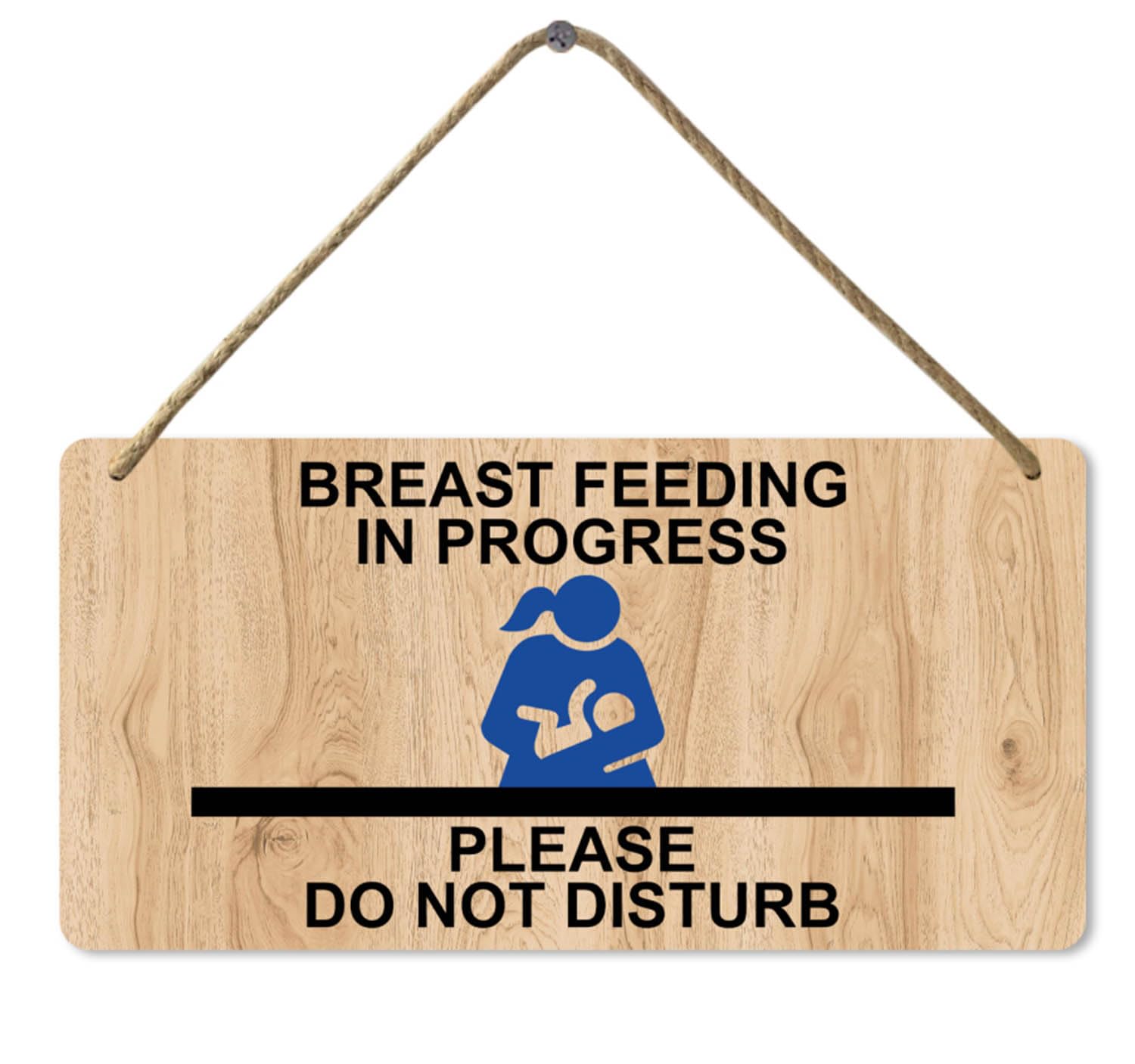 Wooden Sign Breast Feeding in Progress Sign, 8x12 Inch, Please Do Not Disturb Sign Breastfeeding Sign for Work