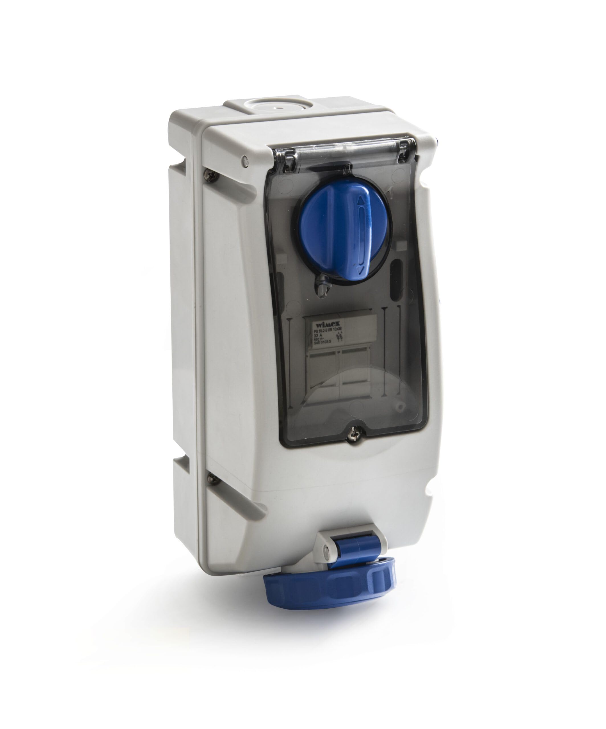 Base interbloquante surface DIN 3P 230V 32A IP67 verticale 26512 - 2