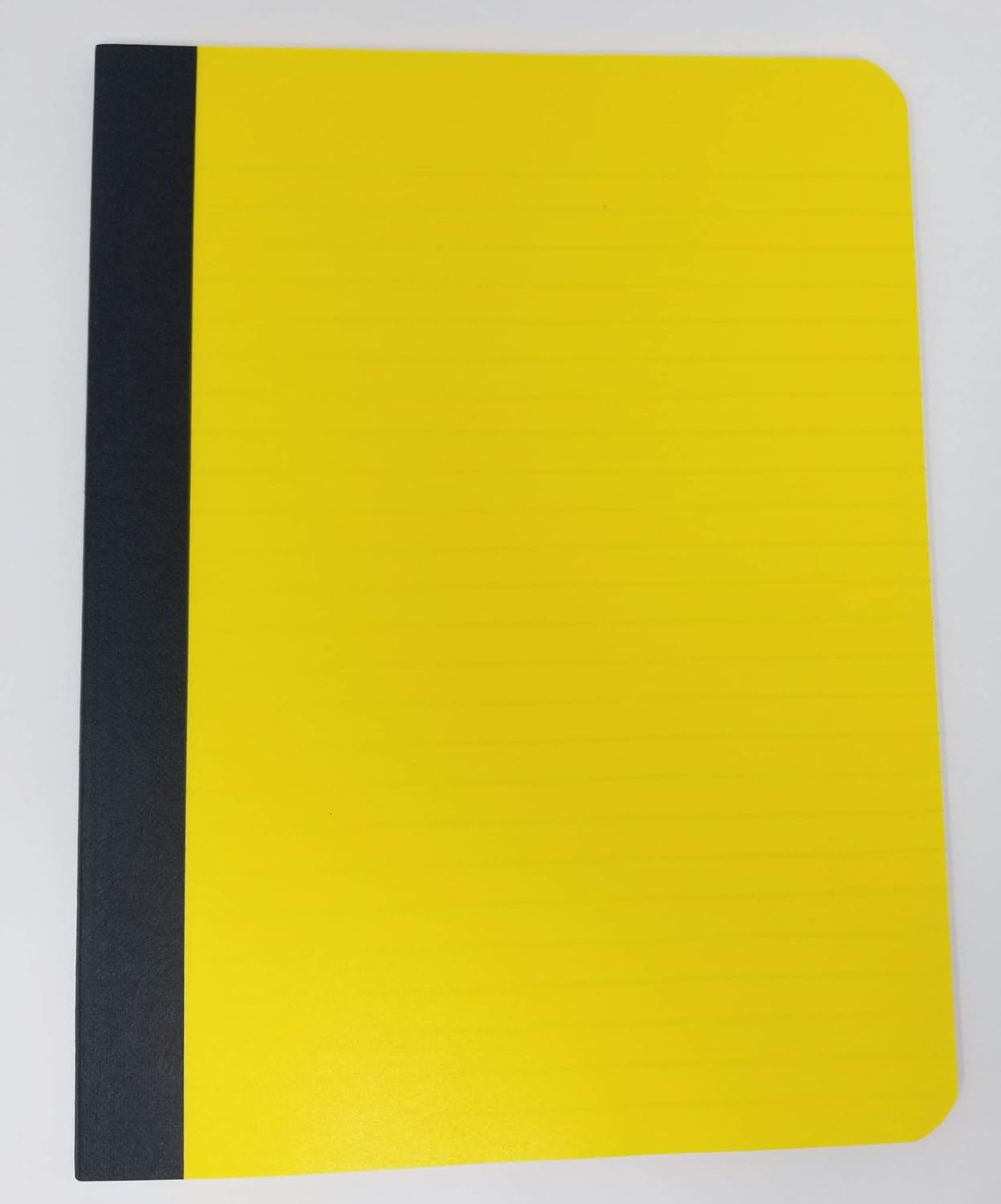 5 Pack of Poly Cover College Ruled Solid Color Composition Notebooks - Red, Black, Blue, Yellow & Green Plastic Covers      Thread Bound