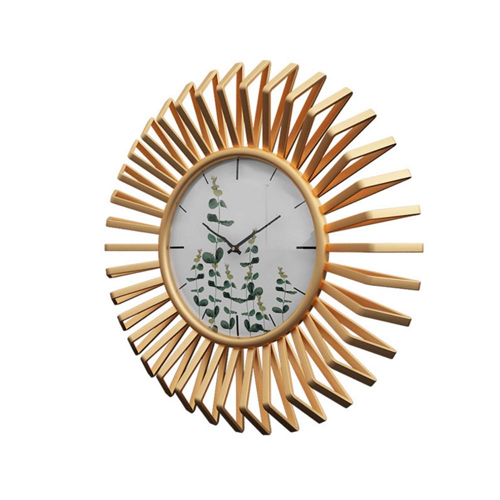 MYUYEE Wall Clocks Skeleton Metal Mute Modern Cafe Living Room Bedroom Personal Gold for Home Office Living Room Bedroom ation,70CM (70CM)
