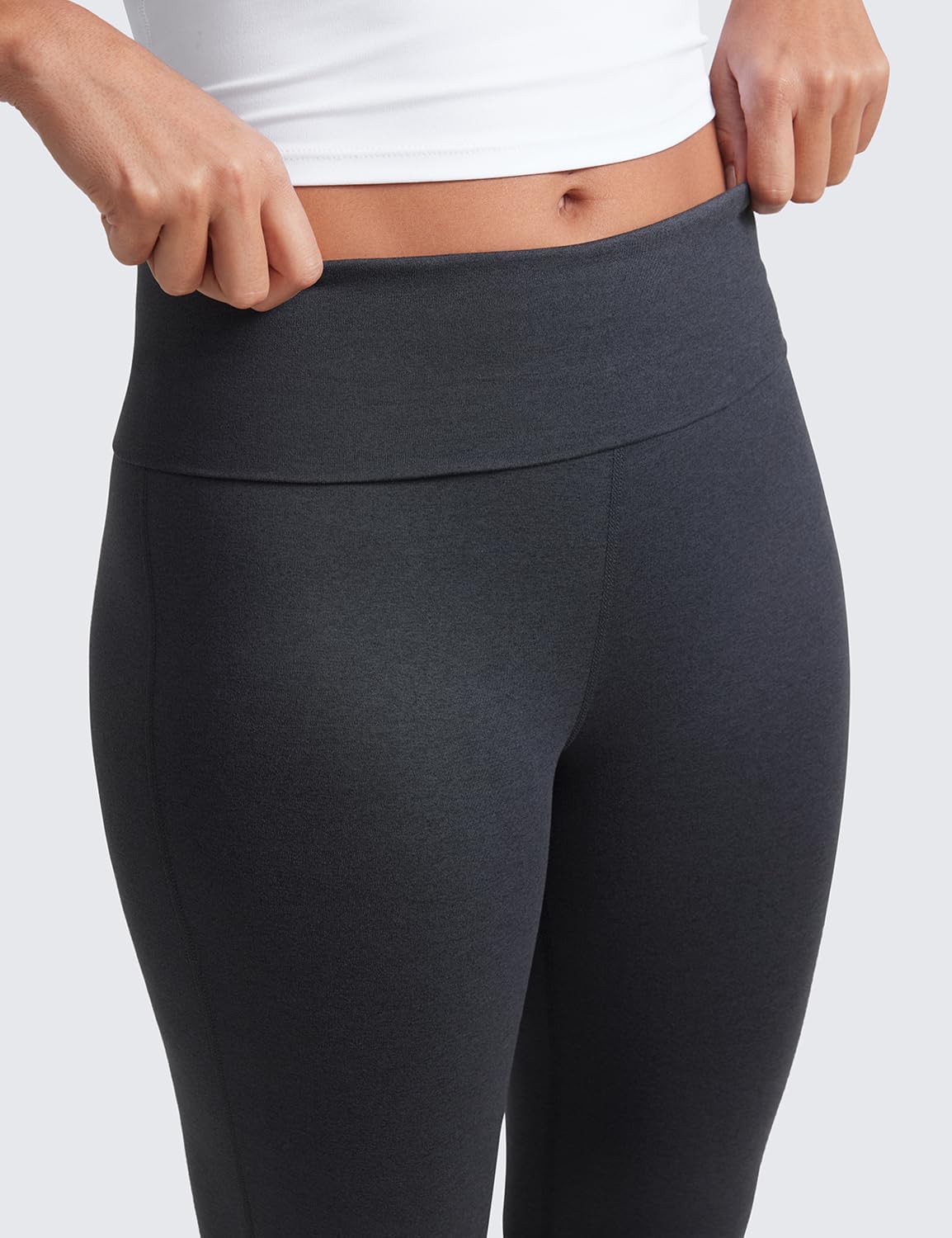 CRZ YOGA Womens Cloud Jersey Foldover Waist Flare Pants 31" - Yoga High Waisted Bootcut Lounge Casual - Image 3