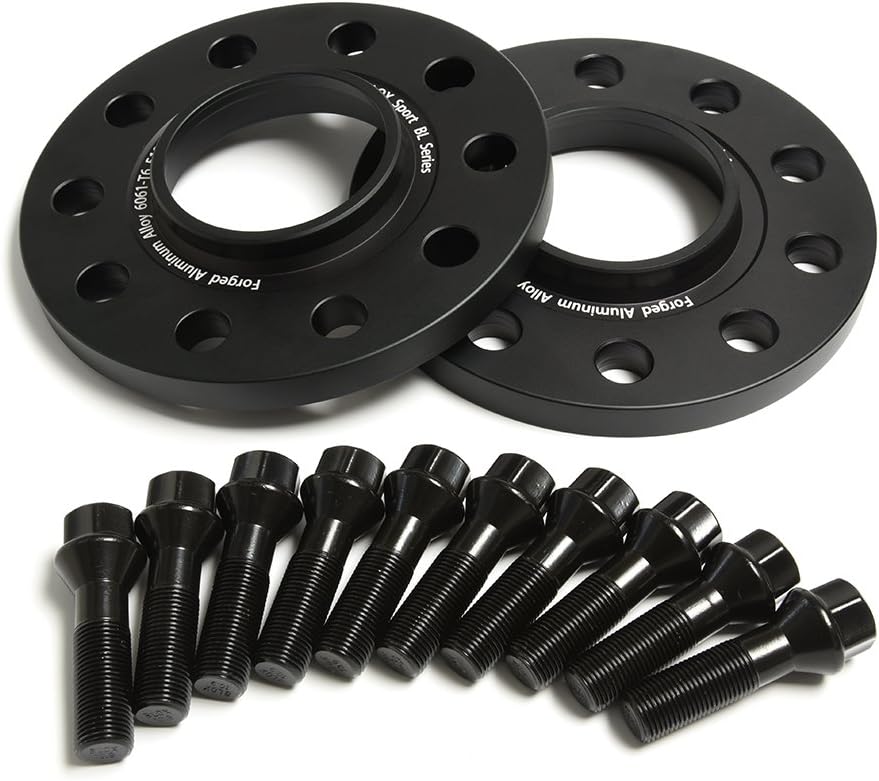 2Pcs 12MM PCD 5x112 CB66.5 Hub Centric Wheel Spacers Forged Aluminum Alloy 6061 T6 with Bolt M14x1.5 for Mercedes Benz B Class W245 W245 Restyling W246 W246 Restyling