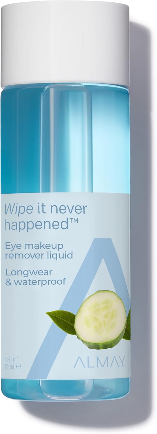 Almay Eye Makeup Remover Liquid, Longwear and Waterproof, Hypoallergenic, Cruelty Free