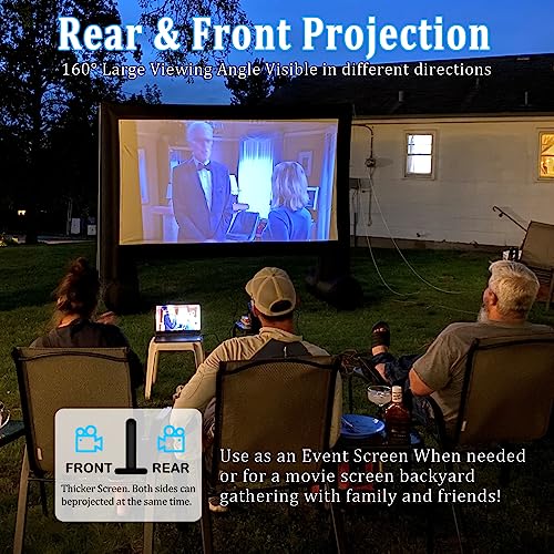 Czgbro Inflatable Projector Screen Outdoor, 15Ft Blow Up Movie Screen Support Front & Rear Projection For Backyard Outdoor Movie Night Barbecue Pool Party With Blower And Carry Bag thumb #1
