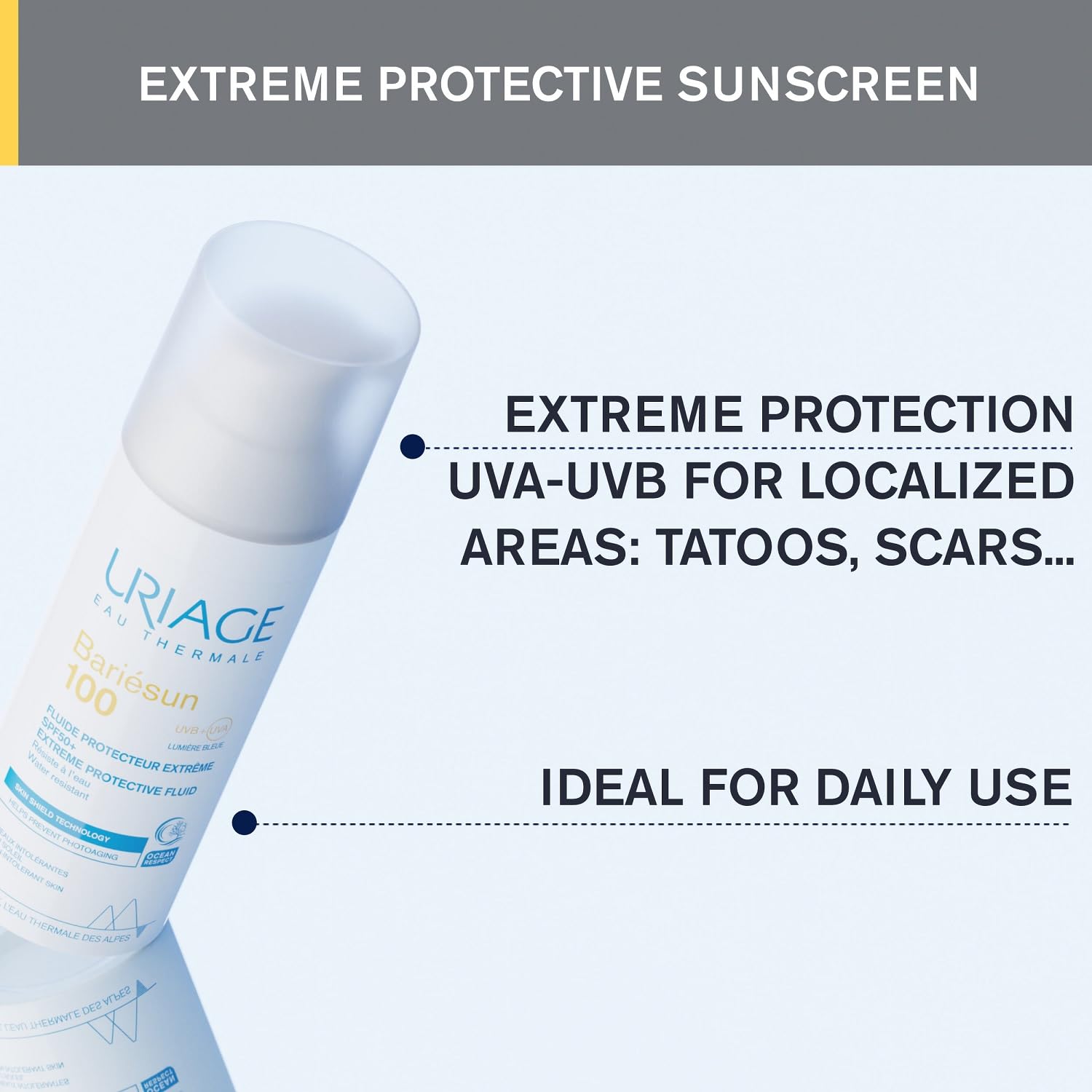 Uriage Bariesun 100 Extreme Protective Fluid SPF50+ 50ml, No Color, 50 ml (Pack of 1) - Image 4