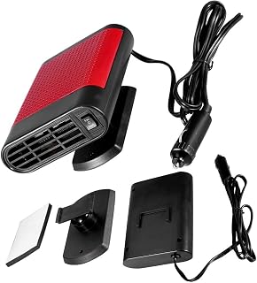 Window Defroster, Aramox Car 12V Portable Electric Window Heater Heating Dryer Windshield Fan Defroster Demister(Red)