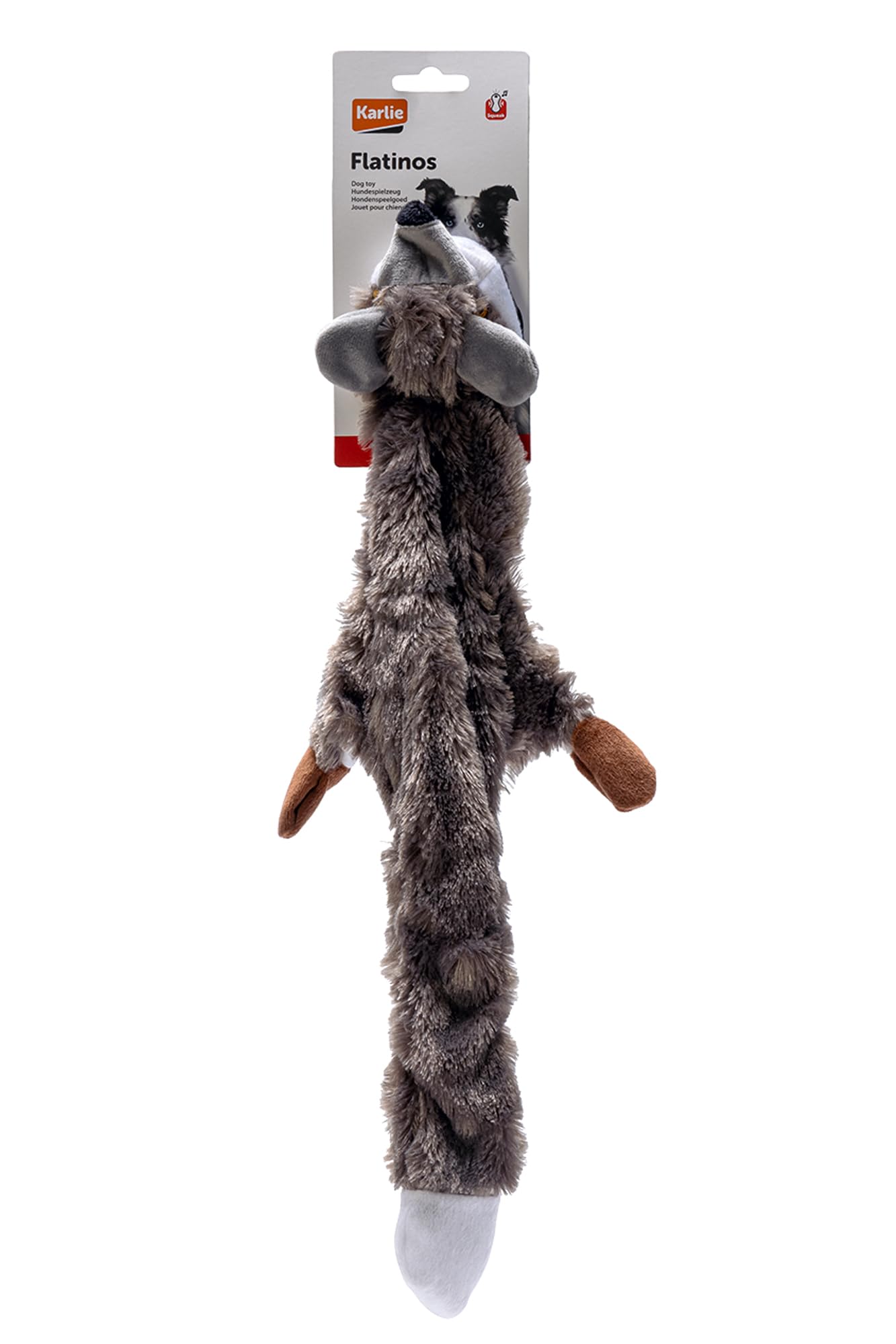 Hundespielzeug Karlie Plüschfuchs Flatino 30 cm grau