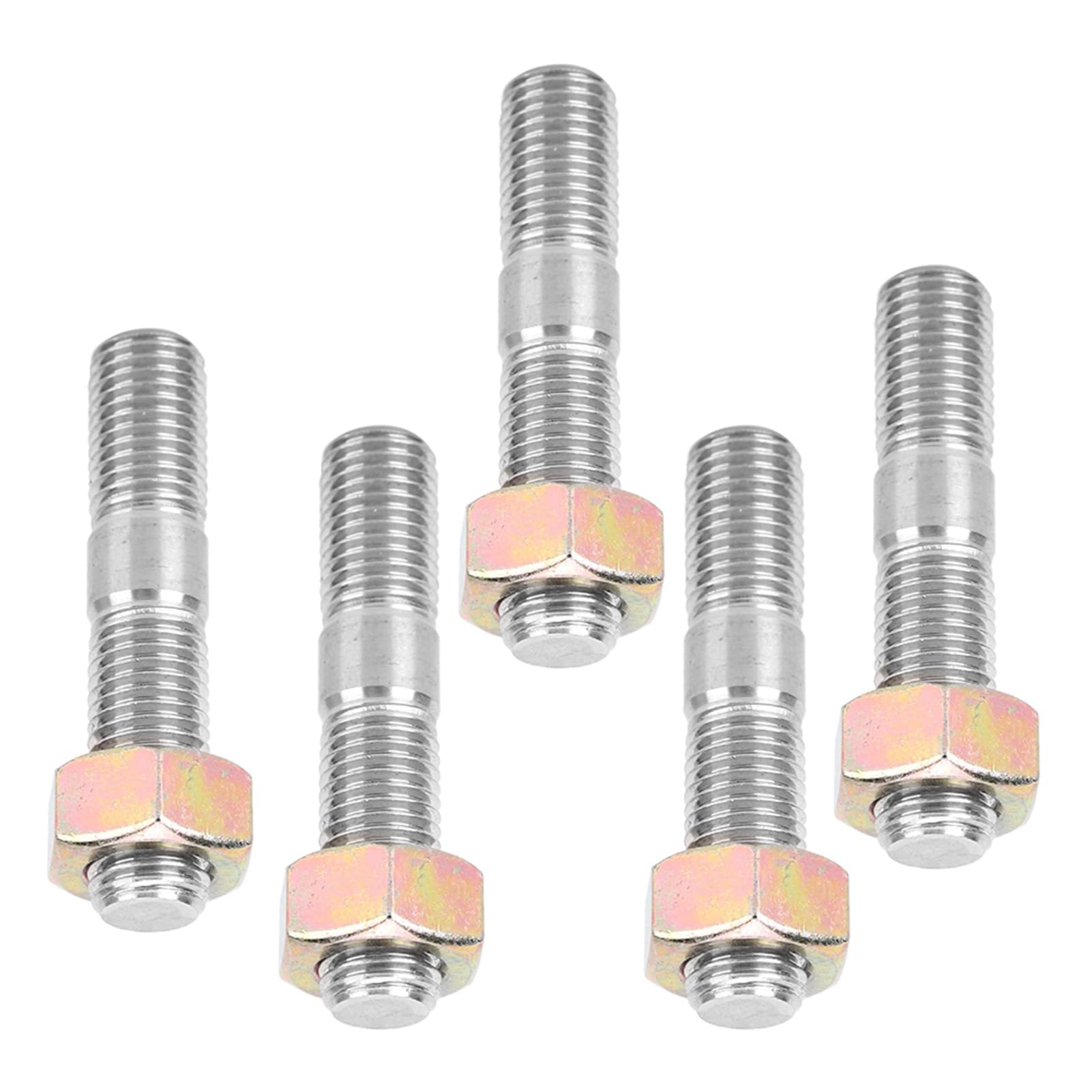 Kit Prigionieri, M10x1.25 50mm Turbo Stud Kit, 5 Pezzi Dadi e Kit Bulloni Testa, Kit di Riparazione di Ricambio per Automobili in Acciaio Inossidabile Adatto per DSM 1G, EVO1~10