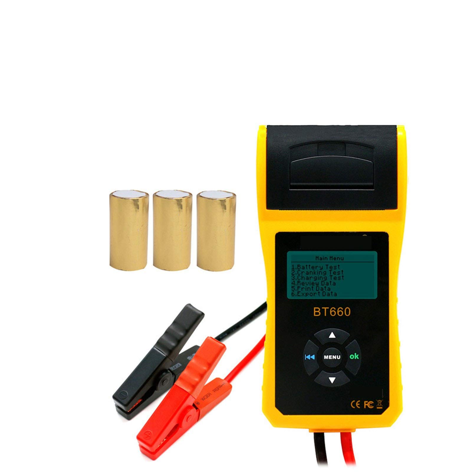 Buy 12V Digital Repair Auto Battery Car Battery Tester Analyzer With Printer CCA