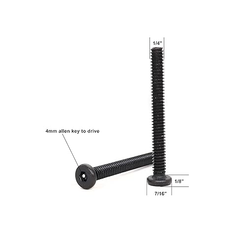 Miniatura 10 de Tornillos de cabeza Allen con llave hexagonal, color negro, 10 unidades, 516-18 x 3 pulgadas