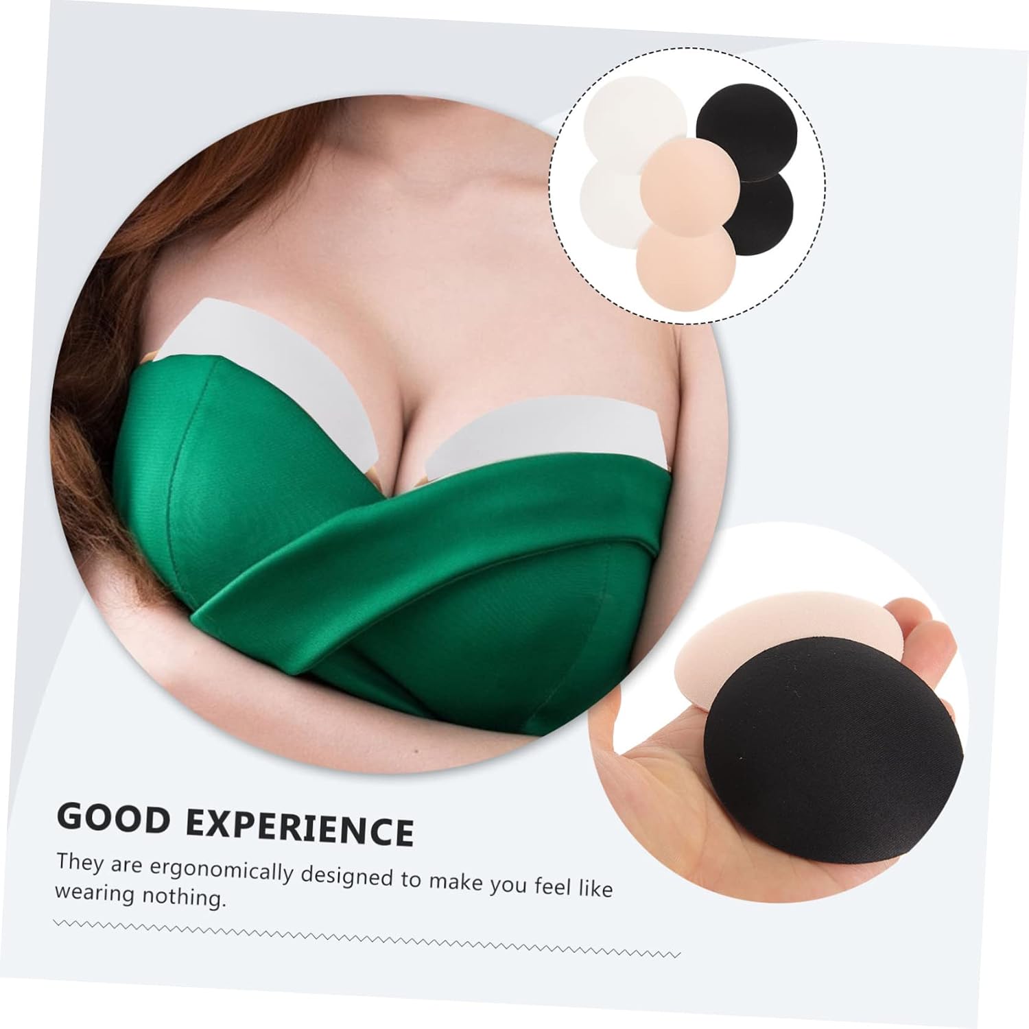 3pairs Breathable Non-adhesive Breast Support Tape Skin for Comfortable Coverage and Nipple Reusable Lightweight Body Stickers for Sports and Everyday Wear