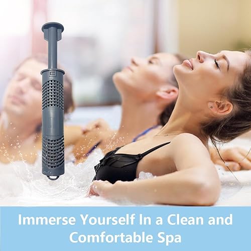 Miniatura 8 de Joepoe Cartucho de iones plateados para spa de aguas termales, 3 cartuchos de iones plateados grises para bañera de hidromasaje que mantienen el