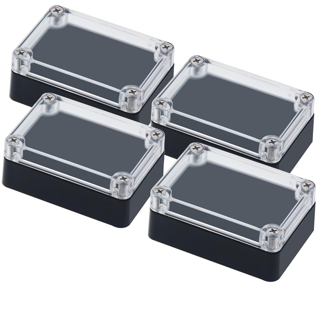 Junction Box, Zulkit Project Box IP65 Waterproof Outdoor Box ABS Plastic Electrical Boxes Electronic Enclosure 4.7 x 4.7 x 3.5 inch(120 x 120 x 90 mm)(Pack of 2)