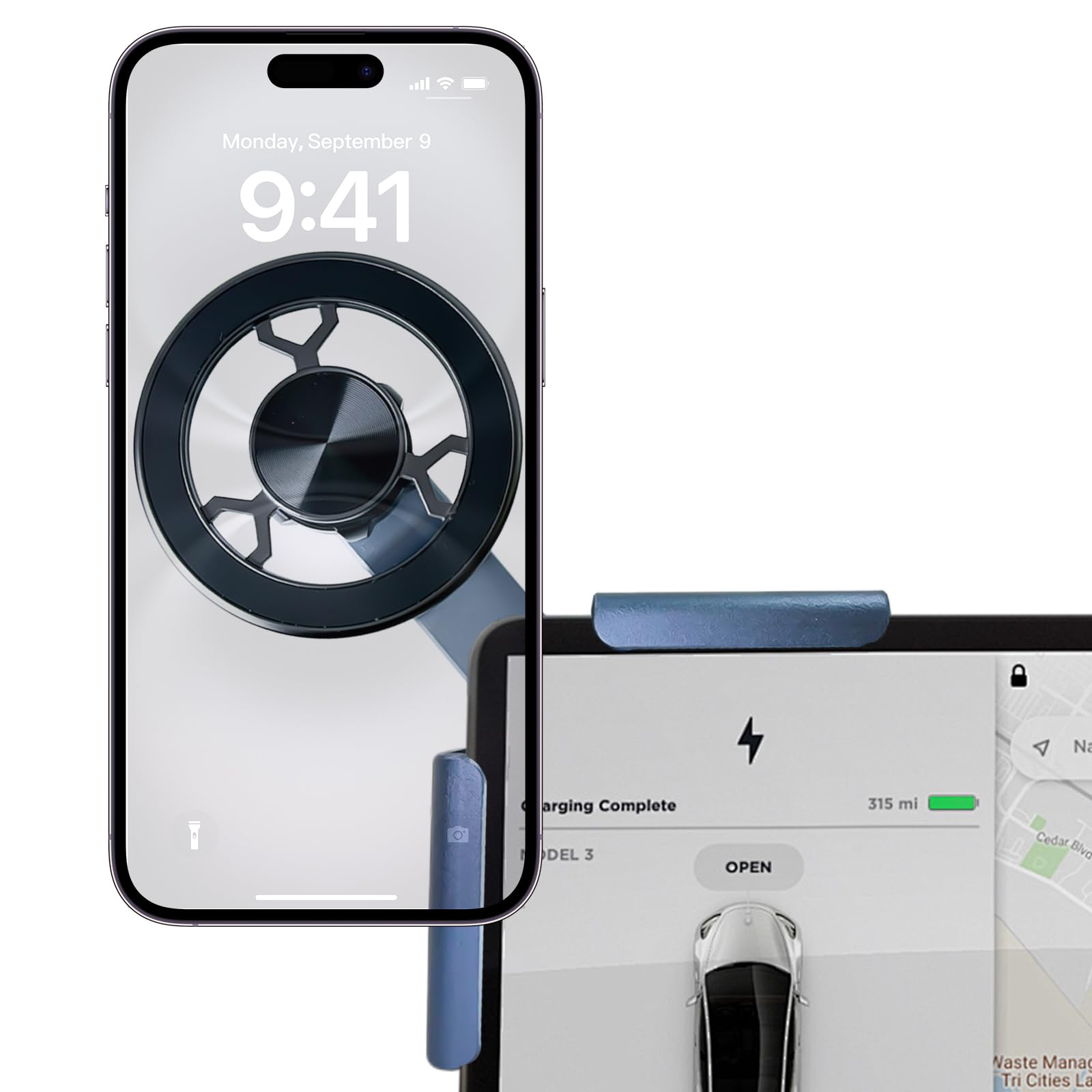 Magnetyczny samochodowy uchwyt na telefon komórkowy do modelu Tesla 3/Y/S/X, uchwyt na telefon do ekranu MagSafe, silny magnes, moc, nie wymaga kleju, pasuje do wszystkich akcesoriów do