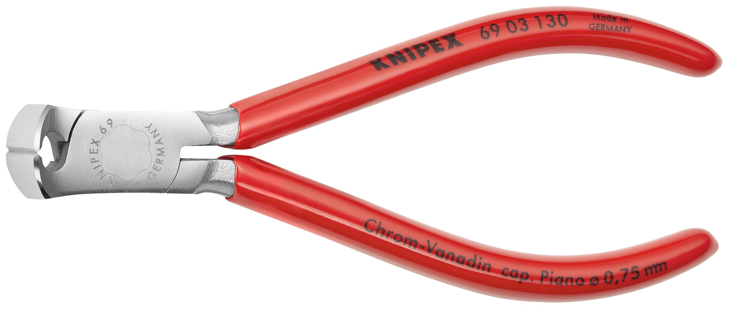 Tenaza de corte frontal Knipex 69 03 130 de alta palanca para alambre