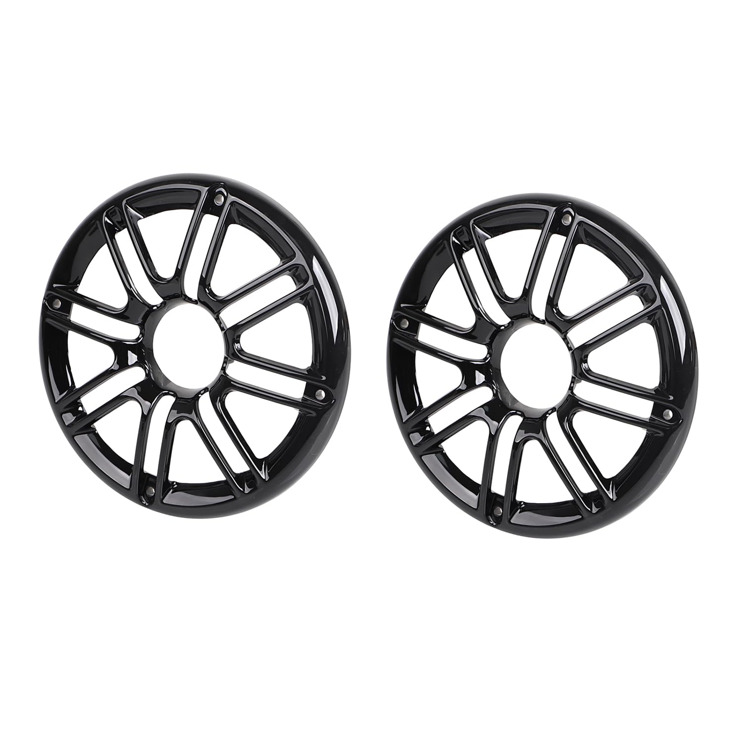 Motos Couvercle de haut - parleur décoratif 3D round Rear Speaker Grid ABS pour Harley Touring Electra Tri Glide FLHTCU/L 2014-2023, Road Glide Ultra and FLHTK/L 2016-2019,Noir