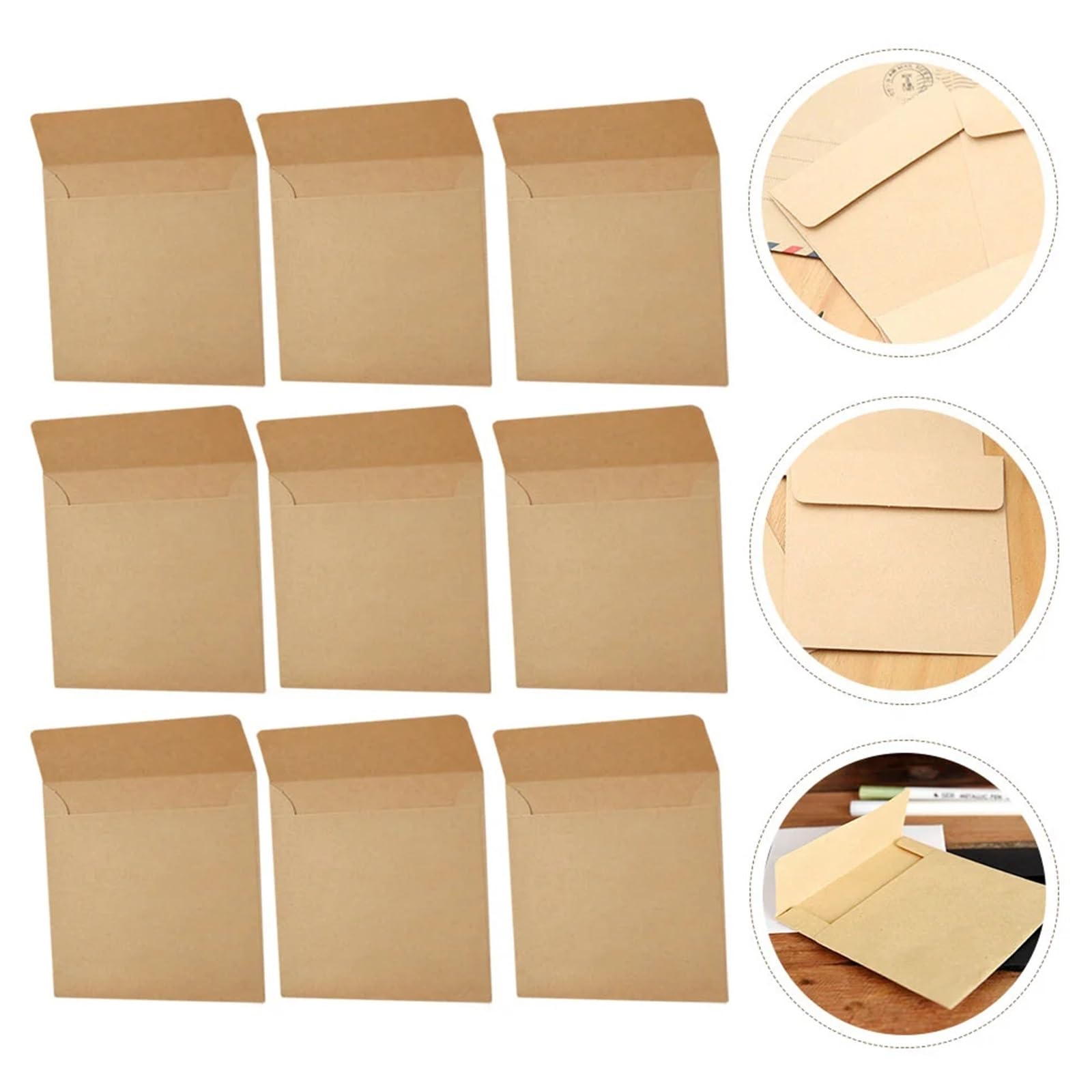 Lot de 300 enveloppes en papier kraft pour petites cartes, pièces de monnaie, clés, billets