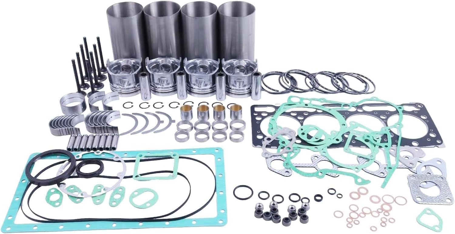 ZTUOAUMA Overhaul Rebuild Kit Compatible with Perkins 4.236 D4.236 A4.236 Engines JCB 3CX 410 520 Backhoe Loaders Allis Chalmers 170 175 Massey Ferguson MF 175 180 265 Tractors