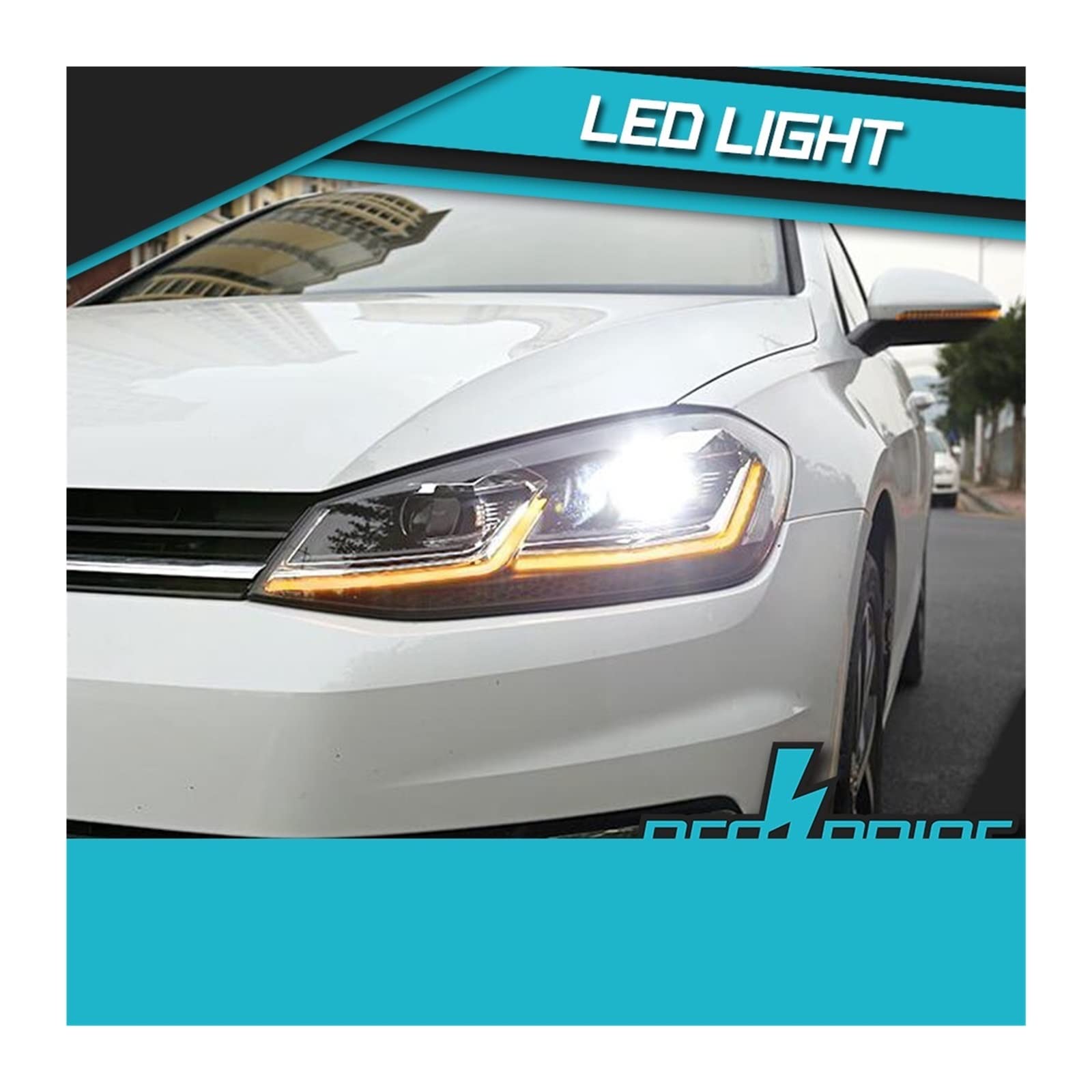 Amazon | 自動車デザインのヘッドライト。 VW ゴルフ 7.5 ゴルフ