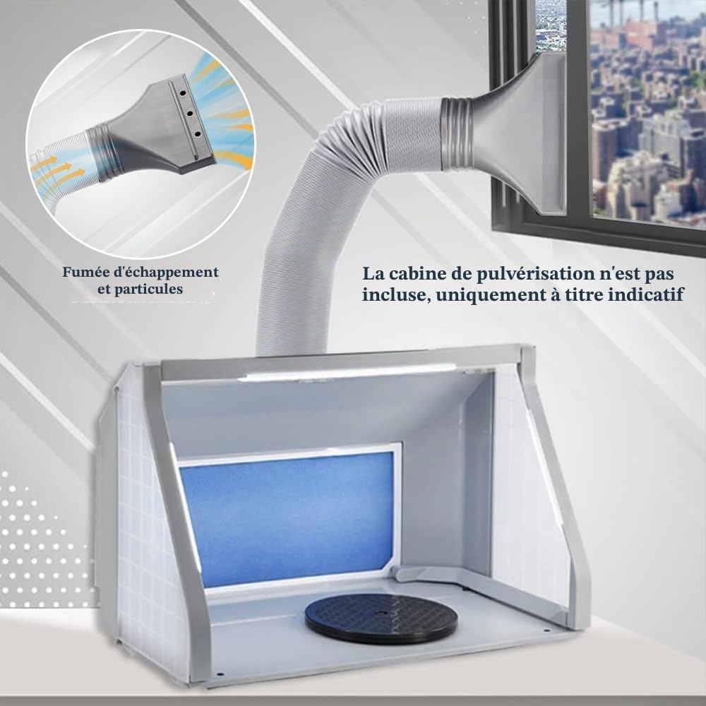 Adaptateur Plat pour Tuyau D'évacuation de Climatisation - Pour Fenêtres, Accessoires pour Climatisation Mobile, Extraction, Sèche-Linge, Voiture (130/150mm)