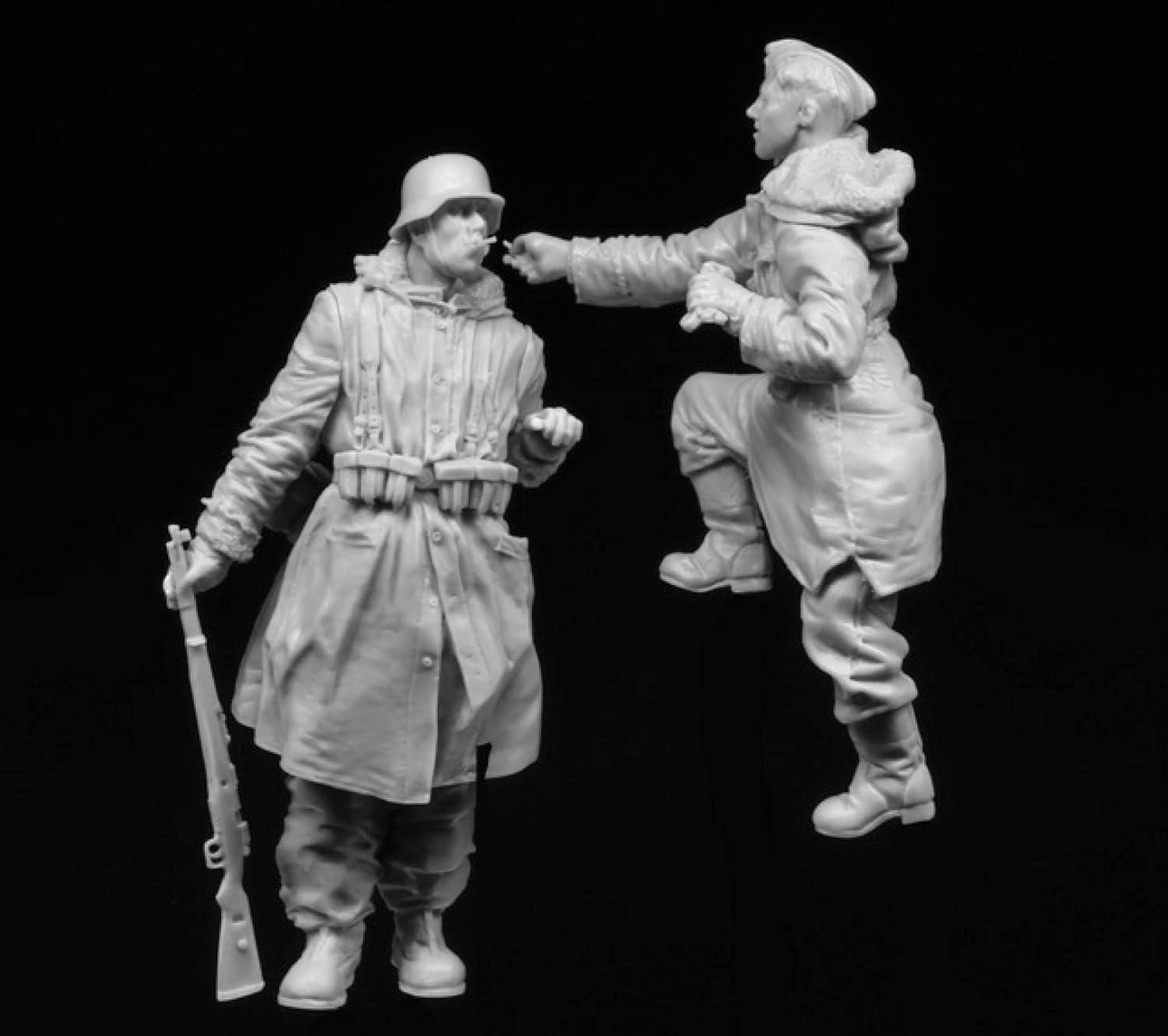Goodmoel 1/35 WWII German Panzer Patrol Resin Figure (No Car) / Unassembled and Unpainted Soldier Miniature Kit/HC-586