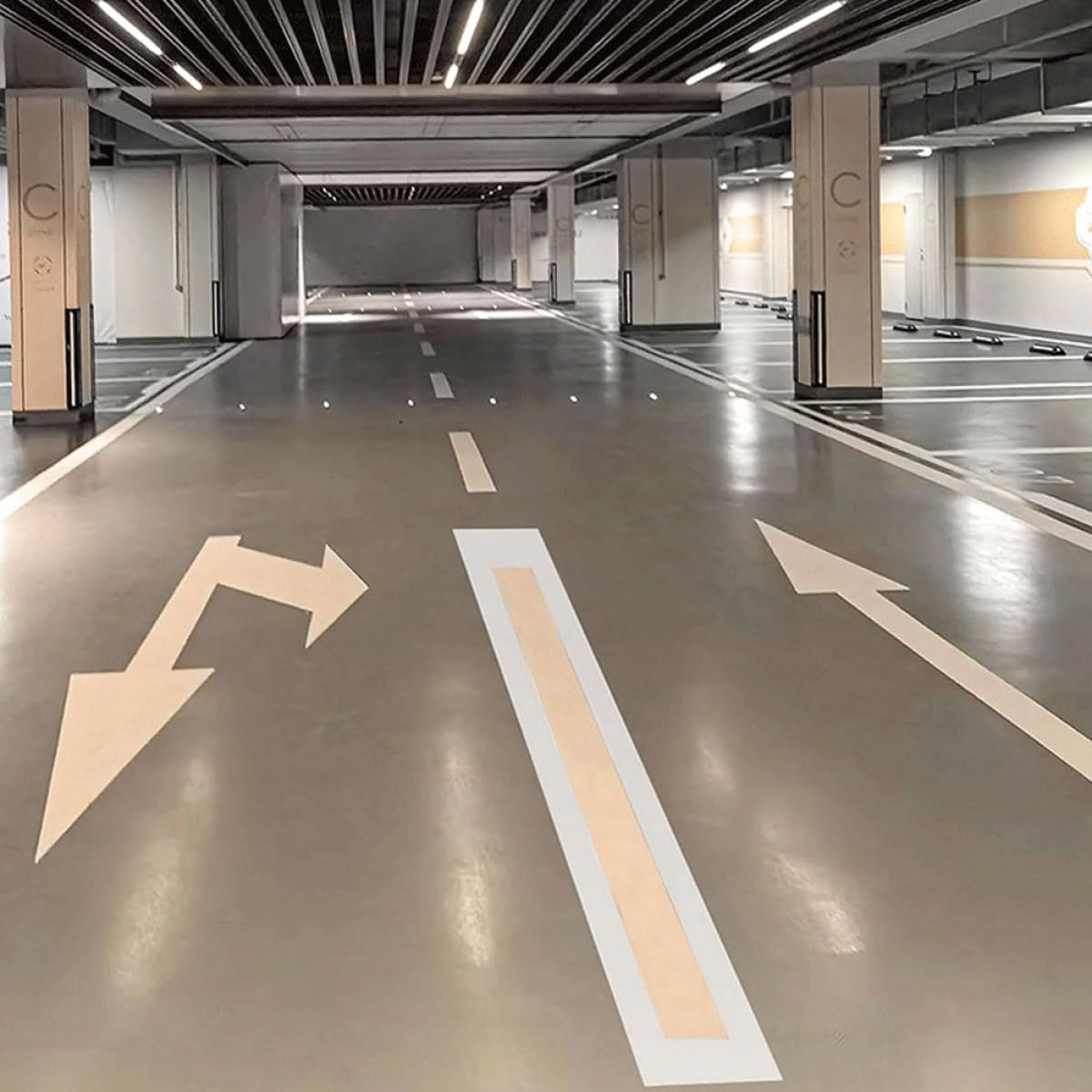 Homoyoyo Plantilla de Silicona de Línea de Estacionamiento de Color Reutilizable y Plegable para Pintar Franjas en Pavimento de y en Campos Deportivos